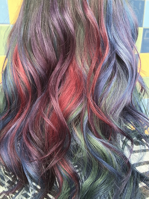 4 New rainbow, unicorn, sand art hair colour trend balayage technique.png